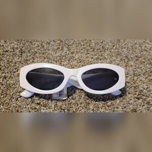 🛍3 For $18🛍Tilly's White Iridescent Sunglasses with Dark Lenses
